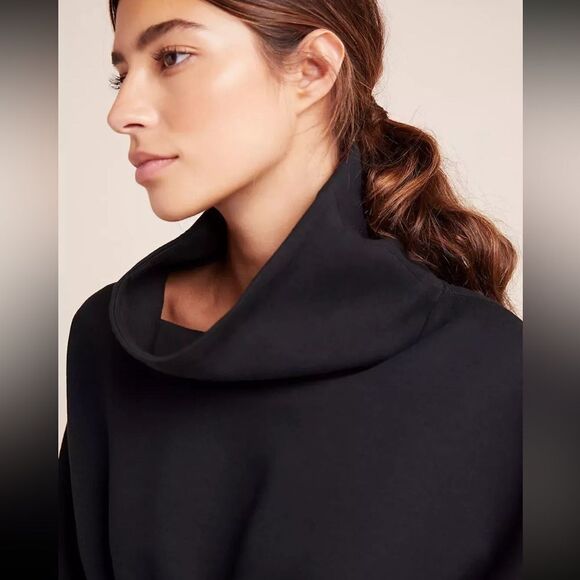 NWT VARLEY Anthropologie BARTON Sweat Sweatshirt BLACK SMALL - Picture 2 of 4